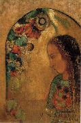 Odilon Redon Lady of the Flowers. oil on canvas